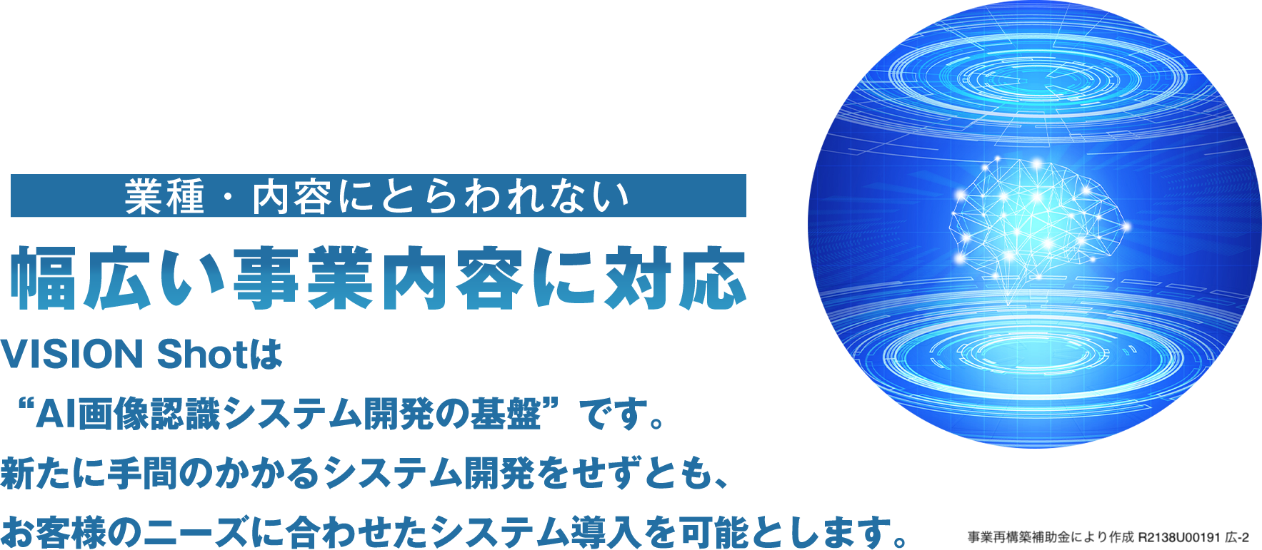 業種・内容にとらわれない幅広い事業内容に対応